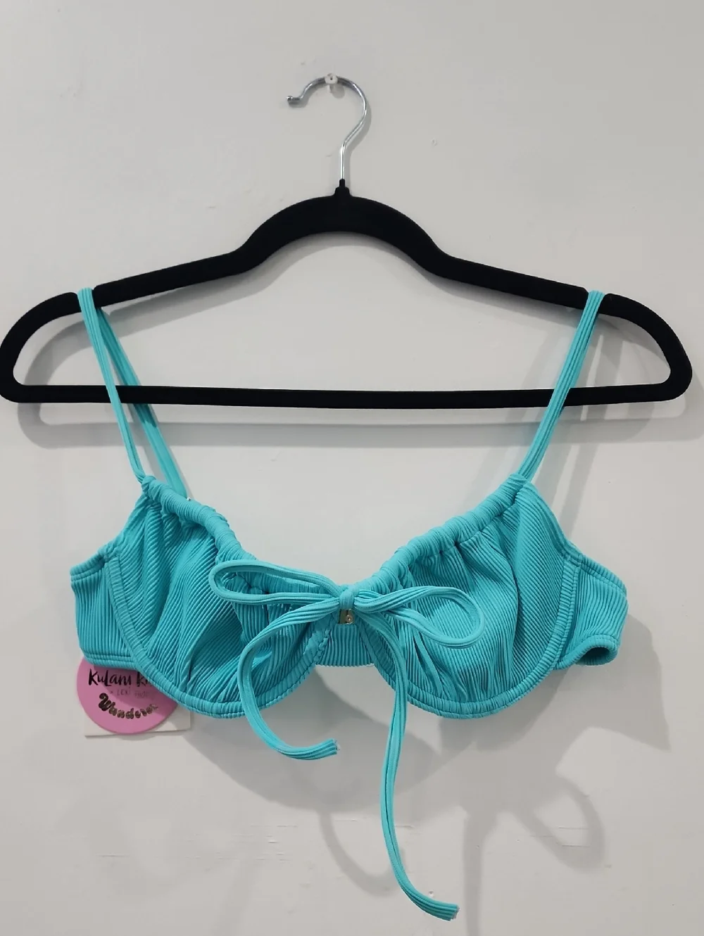 Kulani Kinis x Lexi Hidalgo Ruched Underwire Bikini Bra - Aqua